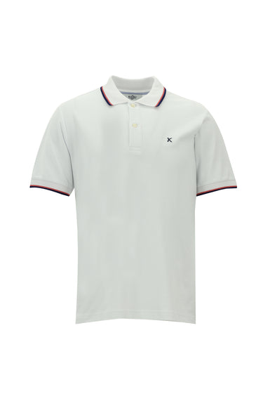 Beyaz Polo Yaka Regular Fit Pamuk Tişört