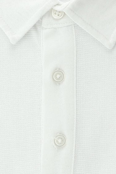 Beyaz Regular Fit Pamuk Cepli Polo Yaka Tişört