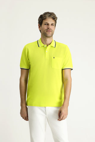 Lime Polo Yaka Regular Fit Desenli Nakışlı Pamuk Tişört