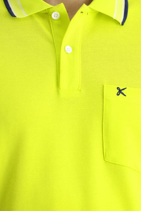 Lime Polo Yaka Regular Fit Desenli Nakışlı Pamuk Tişört