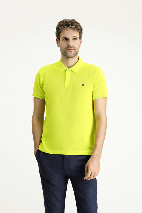 Lime Slim Fit Dar Kesim Nakışlı Pamuk Polo Yaka Tişört