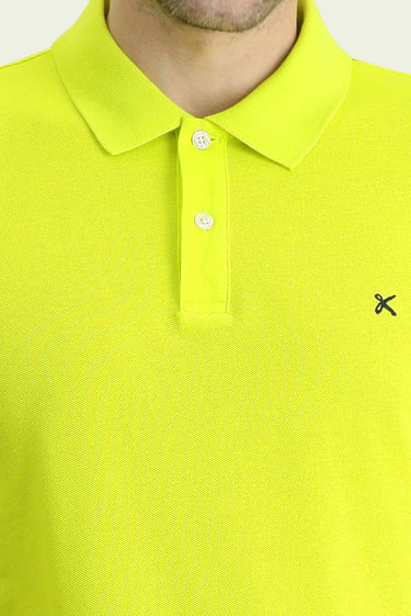 Lime Slim Fit Dar Kesim Nakışlı Pamuk Polo Yaka Tişört