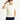 Krem Polo Yaka Slim Fit Dar Kesim Nakışlı Pamuk Tişört
