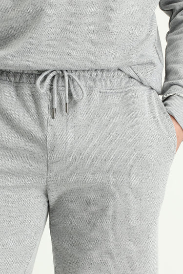 Orta Gri Melanj Bisiklet Yaka Oversize Baskılı Pamuklu Sweatshirt