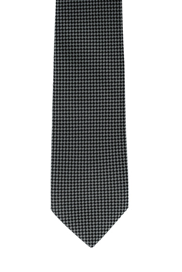 Orta Gri Mikro Desenli Kravat