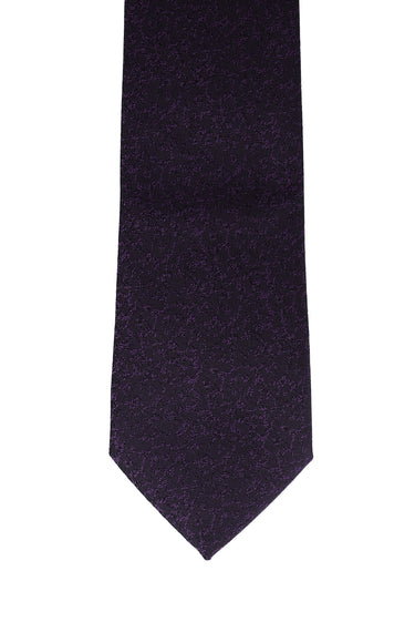 Koyu Mor Desenli Kravat