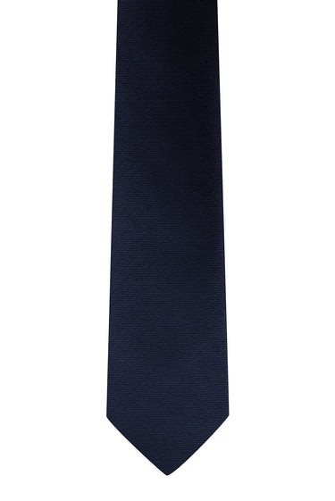 Koyu Lacivert Şal Desenli Kravat