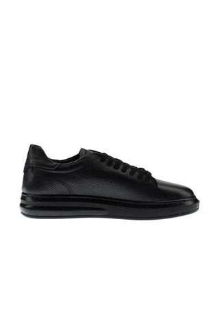 Siyah 4 Mevsim Sneaker Deri Ayakkabı