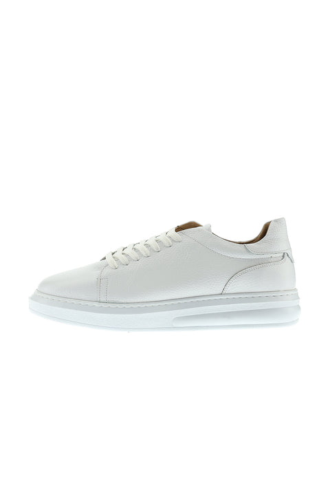 White 4 Seasons Leather Sneaker Shoes