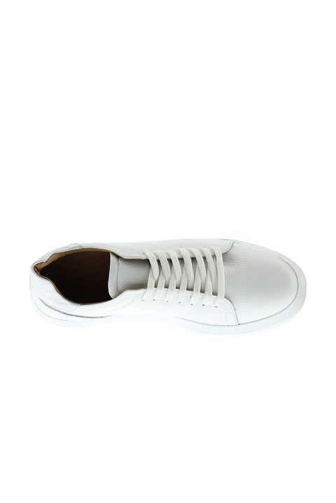 White 4 Seasons Leather Sneaker Shoes