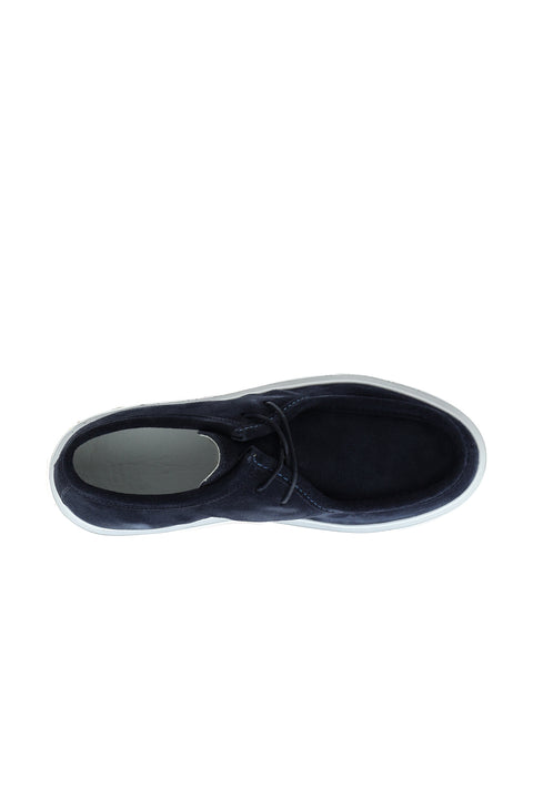 Orta Lacivert Sneaker Nubuk Deri Ayakkabı