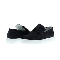 Orta Lacivert Casual Loafer Nubuk Deri Ayakkabı