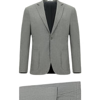 Orta Füme 7 Drop Super Slim Fit Eksra Dar Kesim Keten Karışımlı Spor Takım Elbise
