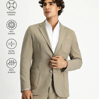 Orta Vizon Techno-Line Regular Fit Likralı Ceket