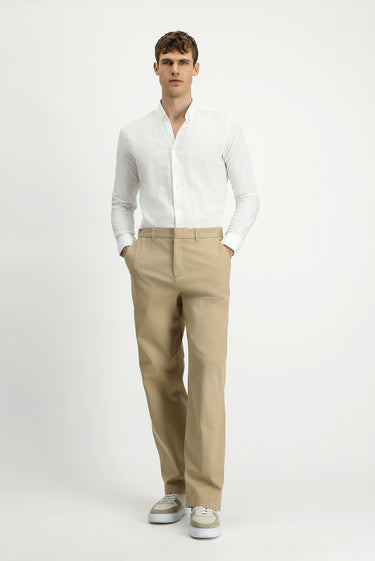 Açık Bej Regular Fit Likralı Kanvas / Chino Pantolon