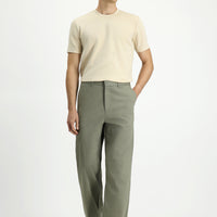 Çağla Yeşili Regular Fit Likralı Kanvas / Chino Pantolon