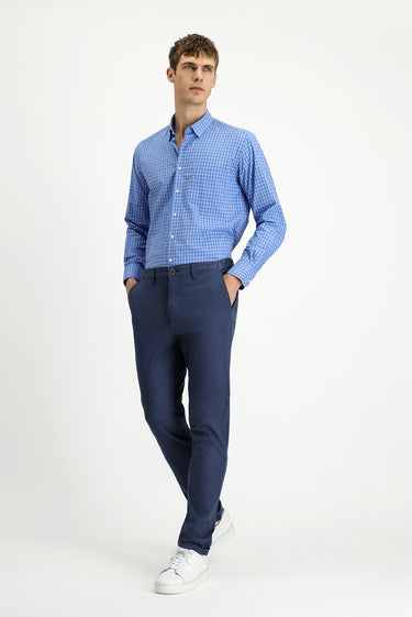 İndigo Slim Fit Dar Kesim Beli Lastikli Likralı Kanvas / Chino Pantolon