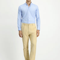 Orta Bej Regular Fit Pamuklu Kanvas / Chino Pantolon