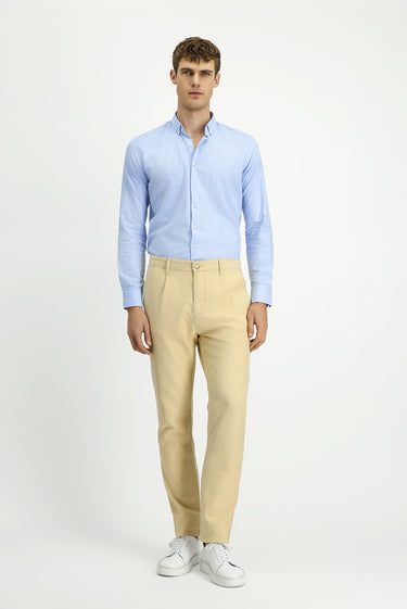 Orta Bej Regular Fit Pamuklu Kanvas / Chino Pantolon