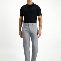 Orta Gri Relaxed Fit Rahat Kesim Likralı Kanvas / Chino Pantolon