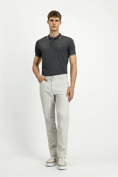 Stone Slim Fit Stretchy Canvas / Chino Trousers