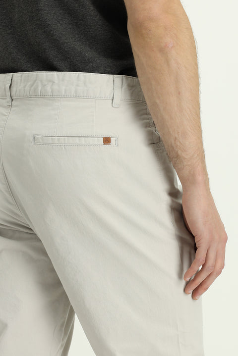 Stone Slim Fit Stretchy Canvas / Chino Trousers