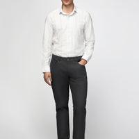 Orta Füme 6 Drop Regular Fit Standart Kesim Likralı Kanvas / Chino Pantolon