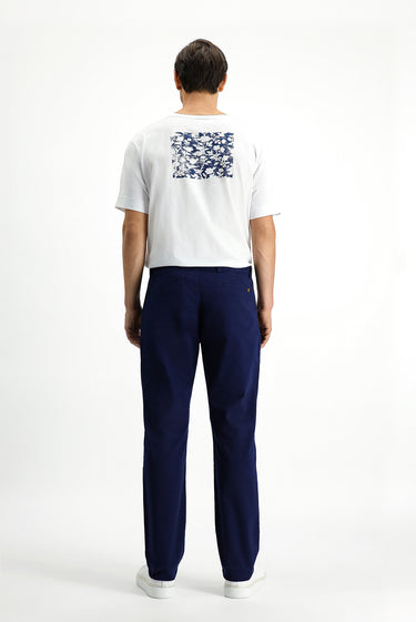 Açık Lacivert Regular Fit Likralı Kanvas / Chino Pantolon