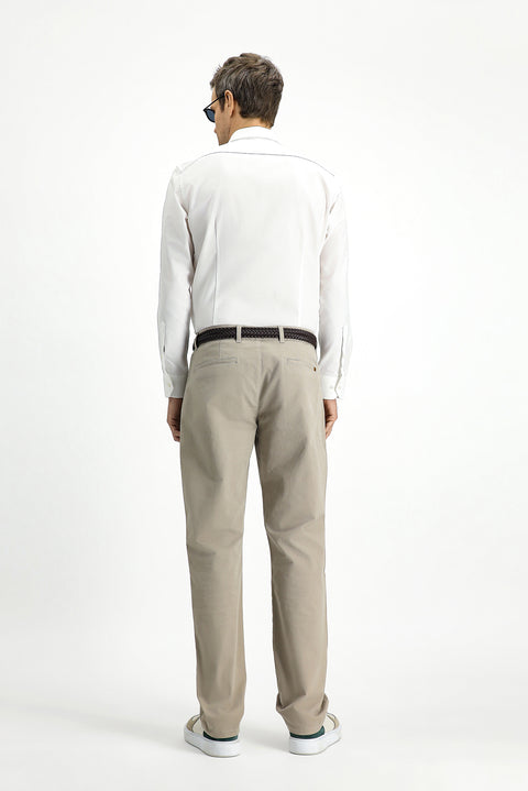 Açık Vizon 6 Drop Regular Fit Standart Kesim Likralı Kanvas / Chino Pantolon