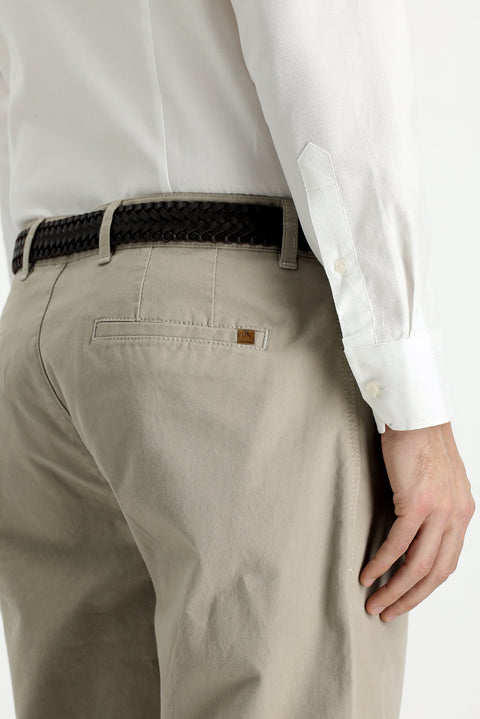 Açık Vizon 6 Drop Regular Fit Standart Kesim Likralı Kanvas / Chino Pantolon