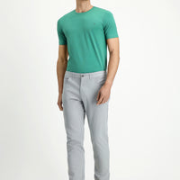 Açık Gri Relaxed Fit Rahat Kesim Likralı Kanvas / Chino Pantolon