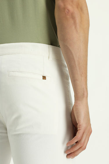 Ekru Slim Fit Dar Kesim Likralı Kanvas / Chino Pantolon