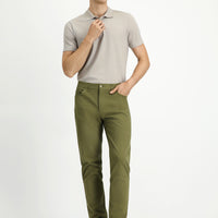 Asker Haki Relaxed Fit Rahat Kesim Likralı Kanvas / Chino Pantolon