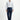 Koyu Lacivert Slim Fit Dar Kesim Desenli Beli Lastikli İpli Likralı Pantolon