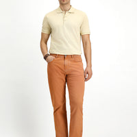Kiremit Regular Fit Standart Kesim Likralı Kanvas / Chino Pantolon