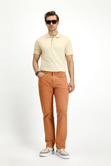 Kiremit Regular Fit Likralı Kanvas / Chino Pantolon