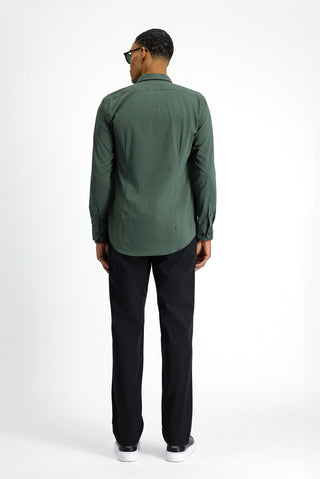 Siyah Regular Fit Standart Kesim Likralı Kanvas / Chino Pantolon
