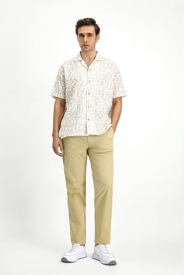 Açık Bej Regular Fit Likralı Kanvas / Chino Pantolon