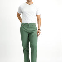Orta Haki Regular Fit Likralı Kanvas / Chino Pantolon