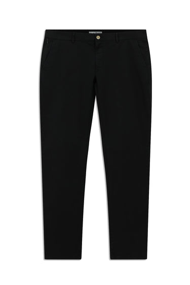 Siyah Regular Fit Likralı Kanvas / Chino Pantolon