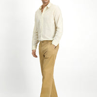 Açık Bej Regular Fit Likralı Kanvas / Chino Pantolon