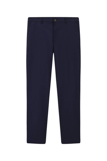 Koyu Lacivert Relaxed Fit Rahat Kesim Likralı Kanvas / Chino Pantolon