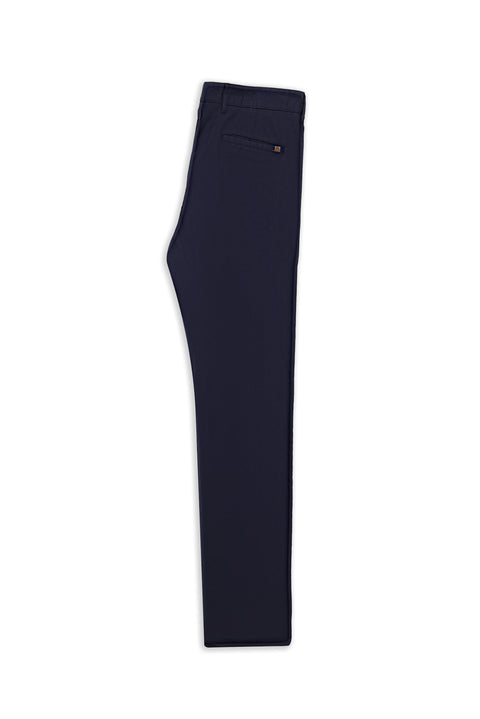 Koyu Lacivert Relaxed Fit Rahat Kesim Likralı Kanvas / Chino Pantolon