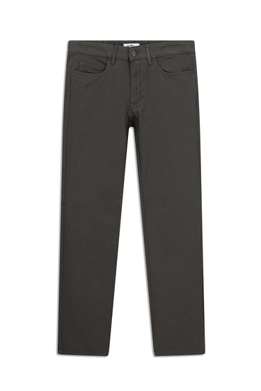 Orta Gri Slim Fit Dar Kesim Likralı Desenli Kanvas / Chino Pantolon