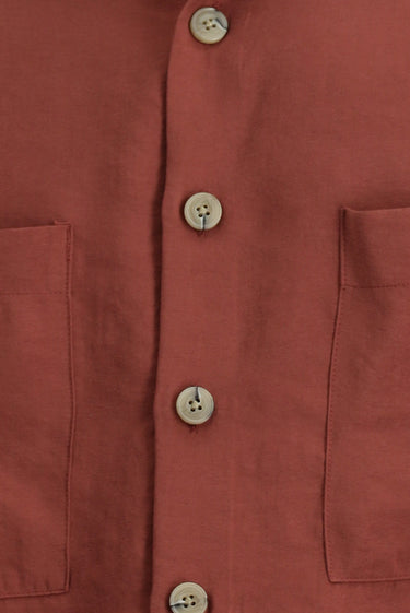 Kiremit Uzun Kol Oversize Modal Karışımlı Gömlek