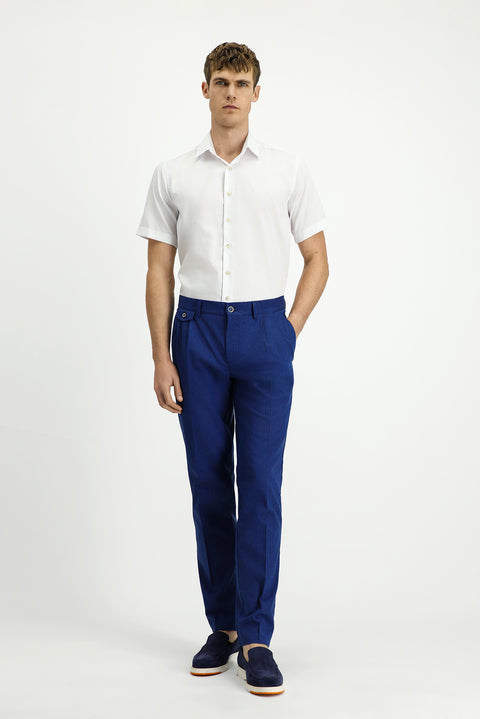 Beyaz Kısa Kol Regular Fit Non Iron Pamuklu Gömlek
