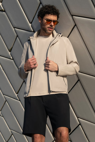 Taş Kapüşonlu Spor Mevsimlik Mont