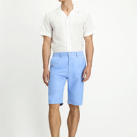 Mavi Relaxed Fit Rahat Kesim Beli Lastikli Pamuklu Bermuda Şort