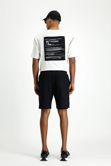 Siyah Pamuklu Spor Sweat Şort