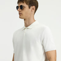 Ekru Regular Fit Polo Yaka Triko Tişört